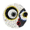 Meditation VI - What if Everything was Black & White #3 | Wall Sculpture in Wall Hangings by Gila Mosaics Studio. Item made of cement with glass works with contemporary & modern style