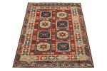 1950s Vintage Kazak rug in Red, Beige and Blue Tribal | Area Rug in Rugs by Rug and Kilim
