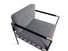 Rinaldo Leather Outdoor Steel Dining Chair by Costantini | Chairs by Costantini Design. Item composed of fabric and steel