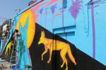 'Coyote Fever' | Street Murals by Cecilia Paints | Little Joy Cocktails in Los Angeles. Item made of synthetic