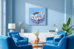 Colorful 3 Diamond Ring - Vibrant Giclée Print | Prints in Paintings by Michelle Keib Art. Item made of paper