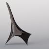 "Nyx" lounge chair in deep burgundy lacquered fiberglass | Chairs by Carcino Design. Item in contemporary or eclectic & maximalism style