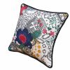 organic cotton sateen WILD WORLD feather down pillow | Pillows by Mommani Threads | Cotswold Village in Charlotte. Item composed of fabric in boho or eclectic & maximalism style