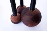 Boule candle holder - bougeoir #2 | Decorative Objects by Nadine Hajjar Studio. Item composed of walnut and copper in minimalism or contemporary style