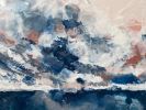 Pink Sky (Encaustic) | Oil And Acrylic Painting in Paintings by Caylin Rose Janet. Item made of wood with synthetic