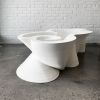 Modern White Coffee Table, Organic Modern, Custom Furniture | Tables by Pandemic Design Studio. Item made of birch wood works with modern style