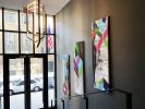 Geometric Study | Oil And Acrylic Painting in Paintings by Kari Souders | Korman Residential at The Pepper Building in Philadelphia. Item made of canvas compatible with contemporary and art deco style