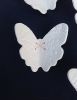 5 Copper & White Porcelain Ceramic Butterflies | Art & Wall Decor by Elizabeth Prince Ceramics