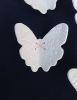 5 Copper & White Porcelain Ceramic Butterflies | Wall Sculpture in Wall Hangings by Elizabeth Prince Ceramics. Item made of copper with stoneware works with minimalism & contemporary style