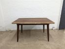 Black Walnut Dining Table - Unique, Custom Length | Tables by Fuugs. Item composed of walnut compatible with minimalism and mid century modern style