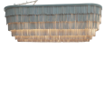 Oval Shaggy | Chandeliers by The Handmade Story. Item made of steel with ceramic works with contemporary & coastal style