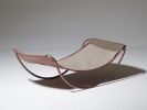 Sling Rocker Deck or Pool Chair | Easy Chair in Chairs by Studio Stirling. Item composed of steel and leather in boho or minimalism style