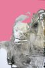 "Glacial Sky on a Warm Day", "The Crossing" & "Pink Sky"    Each is 48" x 72" | Mixed Media by Jane Burton, Abstract Painting. Item composed of canvas & synthetic