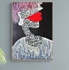 SOLD - Abstract portrait painting - REALLY GIRL?! | Oil And Acrylic Painting in Paintings by Marinela Puscasu. Item made of canvas & synthetic compatible with boho and contemporary style