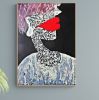 SOLD - REALLY, GIRL?! - portrait painting | Oil And Acrylic Painting in Paintings by Marinela Puscasu. Item made of canvas with synthetic works with boho & contemporary style