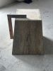 Silver Travertine Round Pedestal Dining Table | Tables by Phidias Atelier. Item made of marble