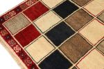 Vintage Gabbeh Tribal rug in Beige-Brown, Red and Gray | Area Rug in Rugs by Rug and Kilim