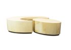 Goatskin Sculptural Nesting Coffee Tables by Costantini | Tables by Costantini Design. Item made of wood & leather