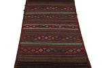 Vintage Baluch Tribal Kilim with Colorful Stripes & Motifs | Area Rug in Rugs by Rug and Kilim