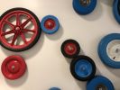 Interactive tires wall - For Argo ai, a self driving vehicle company | Wall Sculpture in Wall Hangings by ANTLRE - Hannah Sitzer | Argo AI in Palo Alto. Item made of metal with synthetic