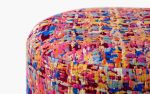 Papillonne Kenzo Pouffe | Ottoman in Benches & Ottomans by LAGU. Item made of cotton