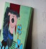 EMO FLORIST - original modern portrait painting | Oil And Acrylic Painting in Paintings by Marinela Puscasu. Item made of canvas works with contemporary style