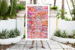 Bold and bright painting | Mixed Media by Johanna Boccardo. Item made of cotton with paper