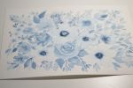 Indigo floral painting - 5th Edition | Watercolor Painting in Paintings by Swapna Khade. Item made of paper