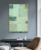 Turquoise Tiles Long | Paintings by Ronald Hunter. Item made of canvas works with contemporary & modern style