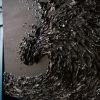 Heavy Texture Black Wave Painting | Oil And Acrylic Painting in Paintings by Monika Kupiec Abstract Art. Item works with minimalism & contemporary style