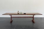 108" Columbia Trestle Dining Table in Oregon Black Walnut | Tables by Studio Moe. Item composed of walnut