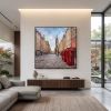 Original Impasto Oil Painting - Edinburgh Royal Mile Streets | Oil And Acrylic Painting in Paintings by Dynasty Artisan. Item composed of linen in contemporary or eclectic & maximalism style