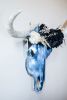 Cow Skull with Flower Crown and Lace | Ornament in Decorative Objects by Gypsy Mountain Skulls. Item compatible with contemporary and country & farmhouse style