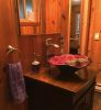 "Eagle Nebula" ~ Hand Blown Glass Vessel Sink | Water Fixtures by White Elk's Visions in Glass - Glass Artisan, Marty White Elk Holmes & COO, Jo Pierce