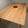 Modern Olivia Dining Table | Tables by Lumber2Love. Item made of oak wood compatible with mid century modern and contemporary style