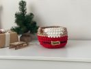 Christmas deer and Santa baskets for decoration and gifts | Ornament in Decorative Objects by Anzy Home. Item composed of fabric