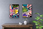 Shooting Star | Mixed Media by Paula Saslow, Copper Rose Art. Item made of birch wood works with contemporary & industrial style