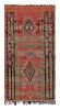 Vintage Moroccan Rug in Red with Geometric Patterns | Area Rug in Rugs by Rug and Kilim
