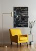 Black Labyrinthth | Mixed Media by Glen Gauthier. Item composed of canvas & paper compatible with mid century modern and contemporary style