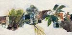 Treeline | Mixed Media in Paintings by Shelley Helms Fleishman. Item made of wood & cotton compatible with boho and contemporary style