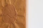 Terra Di Sienna Collage I | Mixed Media by Kim Fonder. Item made of glass & paper