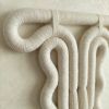 Minimalist Macrame , Neutral Boho Wall Decor, | Wall Sculpture in Wall Hangings by Sarmal Design. Item made of cotton with metal works with boho & minimalism style