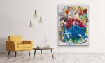 Goodness Gracious Acrylic Abstract | Oil And Acrylic Painting in Paintings by Strokes by Red - Red (Linda Harrison). Item composed of canvas