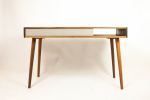 Two Third | Desk in Tables by Curly Woods. Item made of maple wood with concrete works with mid century modern style