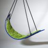 Modern Leaf Shaped Outdoor Hanging Swing Daybed | Couches & Sofas by Studio Stirling. Item composed of fabric & steel compatible with boho and eclectic & maximalism style