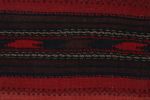 Vintage Persian Square Kilim rug in Red & Black Geometric | Area Rug in Rugs by Rug and Kilim