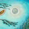 Full Moon Whisper — Original Acrylic Painting | Oil And Acrylic Painting in Paintings by DaggArt. Item composed of canvas