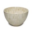 Large Round Bowls with Bone Marquetry - Shanti | Decorative Bowl in Decorative Objects by FARRAGO DESIGN INC. Item works with mid century modern & contemporary style