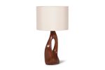 Amorph Helix Table Lamp, Solid wood, Walnut Finish w/ Ivory | Lamps by Amorph. Item made of walnut