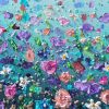 Flourishing Floral | Oil And Acrylic Painting in Paintings by Amanda Dagg. Item made of canvas with synthetic